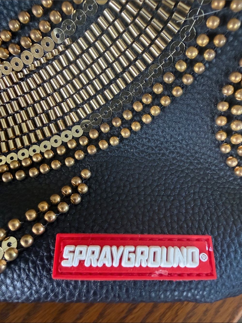Sprayground Black Backpack with Gold Sequin Snake Motif AI SERPENT - Picture 9 of 11